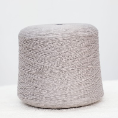 Semi-Worsted Spun 85%Acrylic 15%Merino Wool 2/28SNm Light Gray