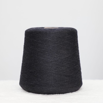 Semi-Worsted Spun 40%Nylon 30%Acrylic 24%Polyester 6%Wool 2/48SNm Black Gray