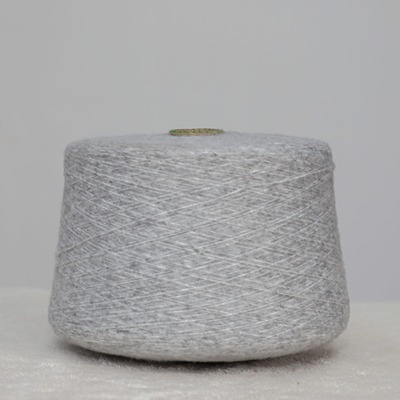 Air Spun Yarn 55%Recycled Polyester 45%Polyester 1/6SNm Grey Melange