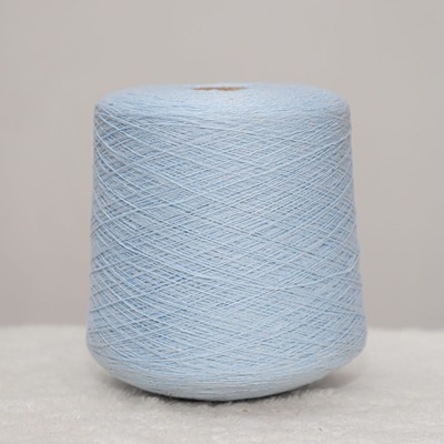 Woollen Spun 60%Cotton 30%Nylon 10%Wool 2/16SNm Light Blue