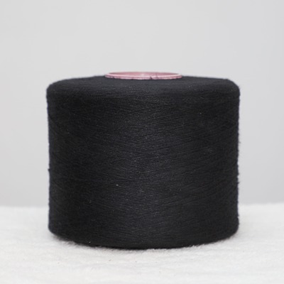 Ring Spun 100%Recycled Polyester 1/19SNm Black