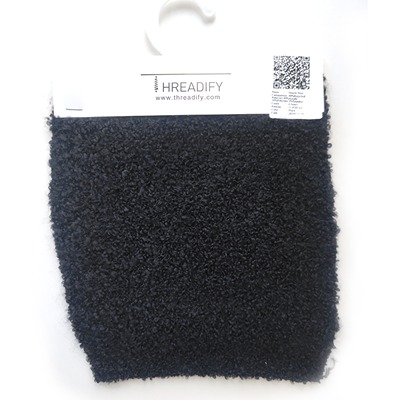 Boucle Yarn 40%Recycled Polyester 40%Acrylic 18%Polyester 2%Spandex 1/4.5SNm Black