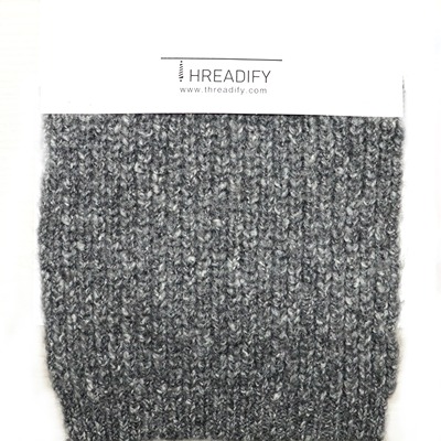 Mossy Yarn 25%Recycled Polyester 27%Polyester 22%Acrylic 19%Cotton 6%Wool 1%Spandex 1/4.2SNm Grey