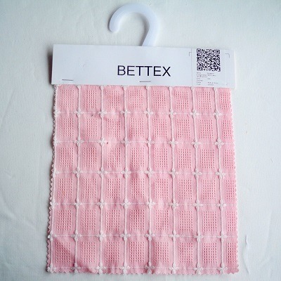 Jacquard 90%Cotton 10%Polyester 190 Pink & White