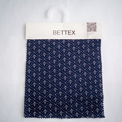 Fleece 60%Cotton 40%Polyester 310 Navy with White Print