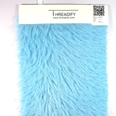 Cat Feather Yarn 95%Nylon 5%Lurex 1/5.8SNm Blue