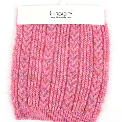 Mossy Yarn 38%Acrylic 35%Polyester 20%Recycled Polyester 5%Wool 2%Spandex 1/7.5SNm Pink