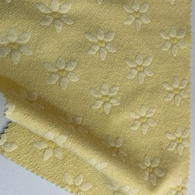 Weft Jacquard 57%Cotton 38%Polyester 5%Spandex 270 Yellow