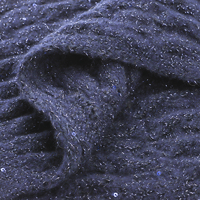 Mossy Yarn 54%Acrylic 25%Polyester 18%Lurex 3%Spandex 1/10SNm NAVY