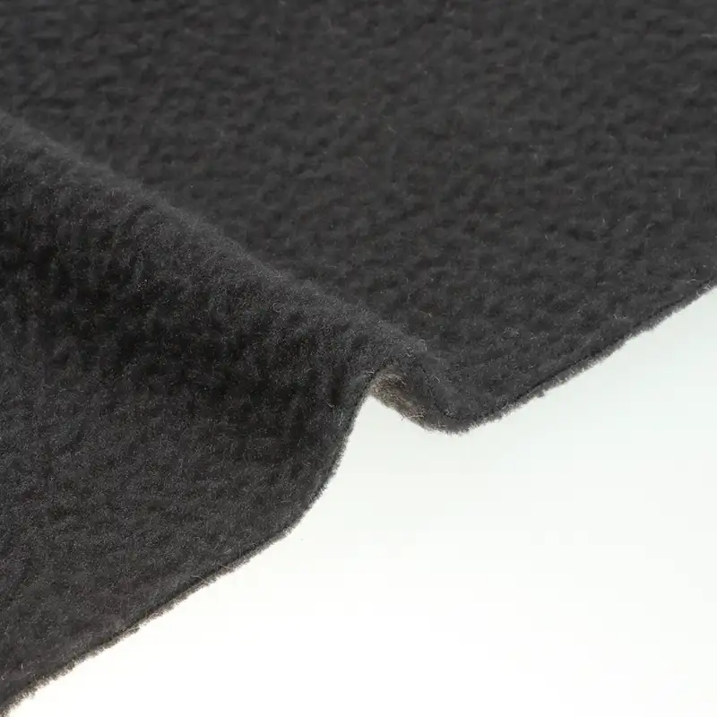 China Fabric for Overcoat,Bomber Jacket,Trench Coat Sherpa Knit Fabric Polyester Black color buy from China wholesaler bulk order at wholesale price free worldwide shipping Alibaba