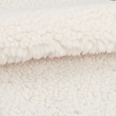 China Fabric for Overcoat,Bomber Jacket,Trench Coat Sherpa Knit Fabric Polyester Cream color buy from China wholesaler bulk order at wholesale price free worldwide shipping Alibaba