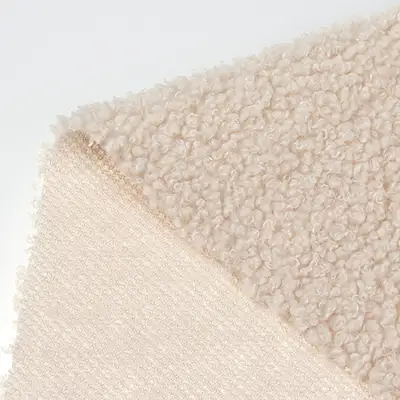 China Fabric for Overcoat,Bomber Jacket,Trench Coat Sherpa Knit Fabric Polyester Beige color buy from China wholesaler bulk order at wholesale price free worldwide shipping Alibaba