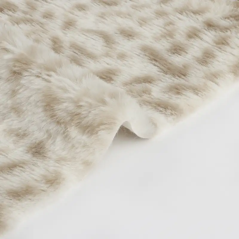 China Fabric for Overcoat,Bomber Jacket,Trench Coat Sherpa Knit Fabric Polyester Beige Leopard print color buy from China wholesaler bulk order at wholesale price free worldwide shipping Alibaba