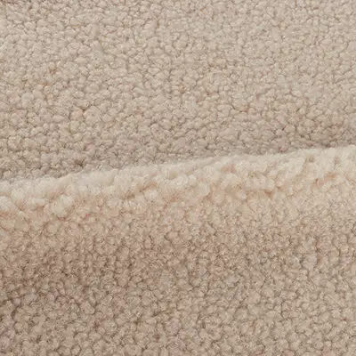 China Fabric for Overcoat,Bomber Jacket,Trench Coat Sherpa Knit Fabric Polyester Beige color buy from China wholesaler bulk order at wholesale price free worldwide shipping Alibaba