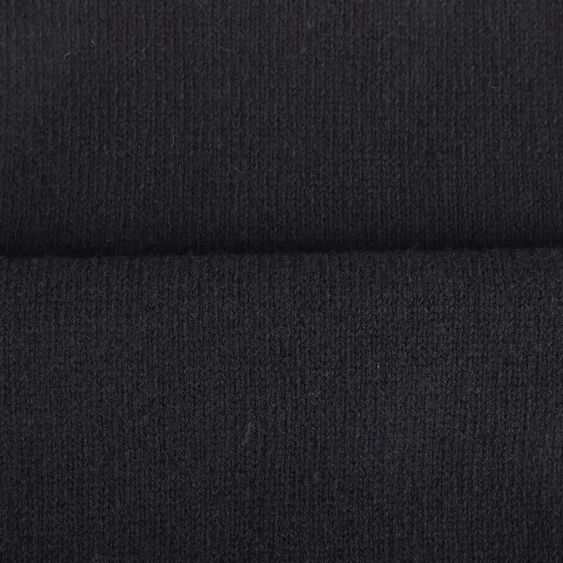 Semi-Worsted Spun 55%BCI Cotton 40%Recycled Polyester 5%Wool 3/15SNm Black