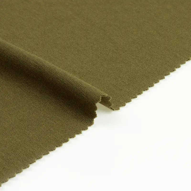 China Fabric for Blazer,Suit Trouser,Waistcoat Ponte Roma Knit Fabric Acrylic Rayon Spandex Olive Green color buy from China wholesaler bulk order at wholesale price free worldwide shipping Alibaba