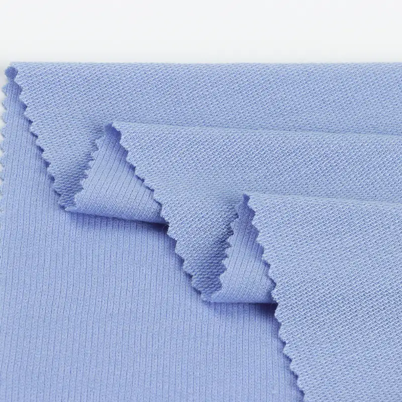 French Terry 70%Polyester 30%Rayon 200 Blue