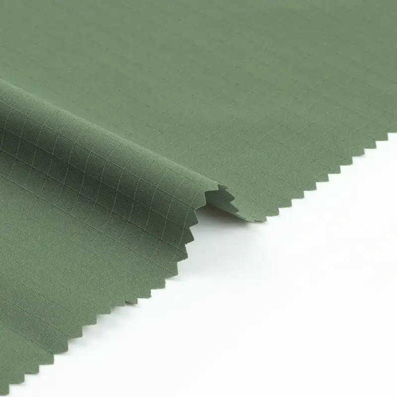 Four Stretch Polyester Woven Fabric 100%Polyester 79 Green