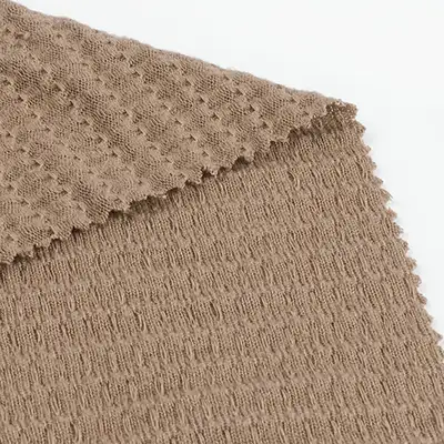 Weft Jacquard 64%Polyester 34%Rayon 2%Spandex 250 Solid-Brown