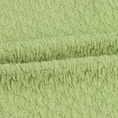 Weft Jacquard 97%Polyester 3%Spandex 230 Solid-Green