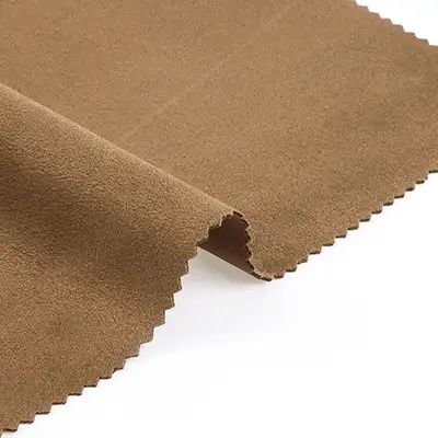 China Fabric for Jacket,Blazer Warp Suede Knit Fabric Polyester Spandex Brown color buy from China wholesaler bulk order at wholesale price free worldwide shipping Alibaba