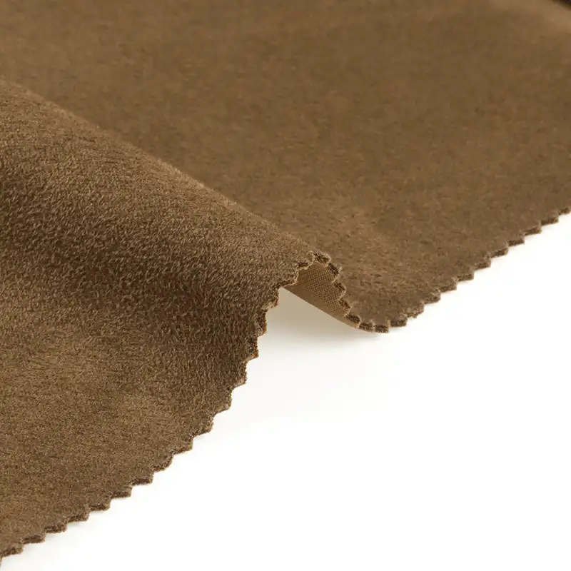 China Fabric for Jacket,Blazer Warp Suede Knit Fabric Polyester Brown color buy from China wholesaler bulk order at wholesale price free worldwide shipping Alibaba