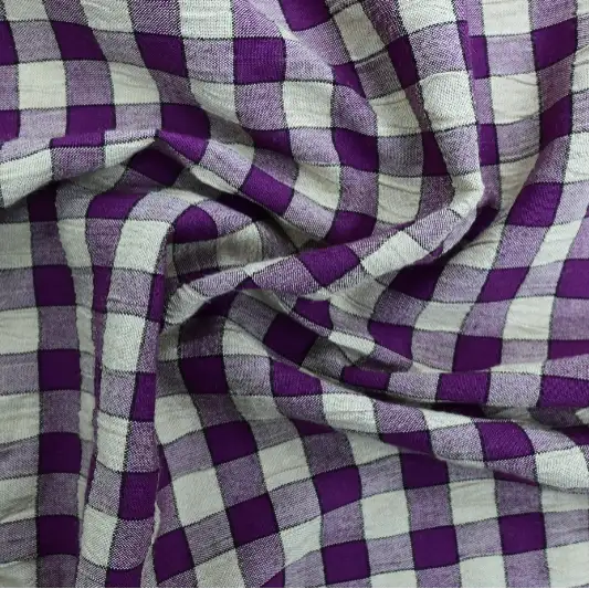 India Fabric for Blouse,Lingerie,Crop Top Cotton/Rayon Plain Woven Blended Fabric Viscose Cotton Lycra Purple color buy from India wholesaler bulk order at wholesale price free worldwide shipping Alibaba