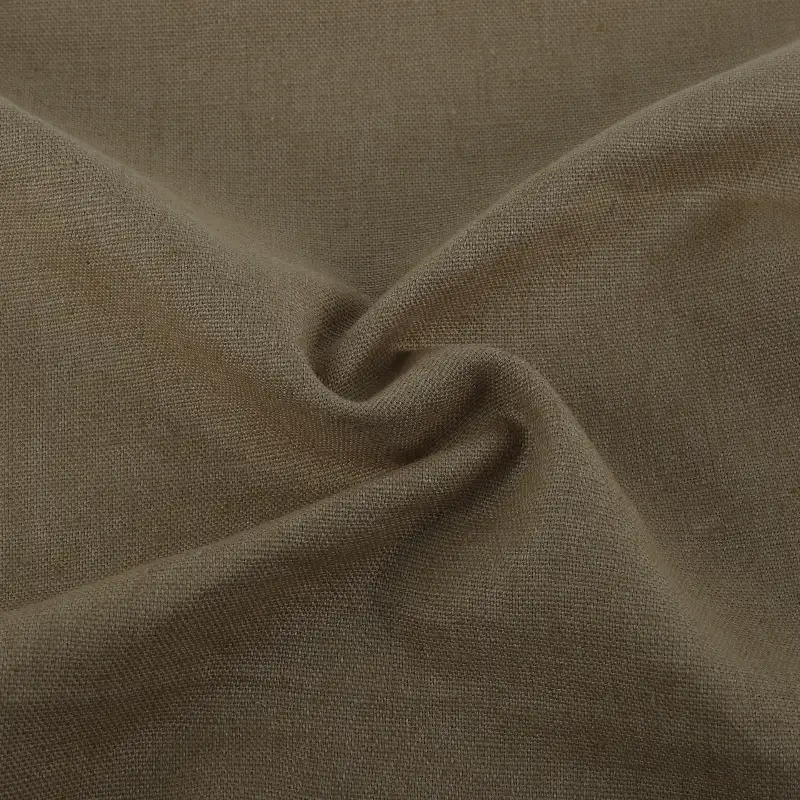 Bangladesh Fabric for Shirt,Crop Top,Skirt,Over Shirt Linen/Cotton Plain Natural Woven Fabric Linen Cotton Brown color buy from Bangladesh wholesaler bulk order at wholesale price free worldwide shipping Alibaba