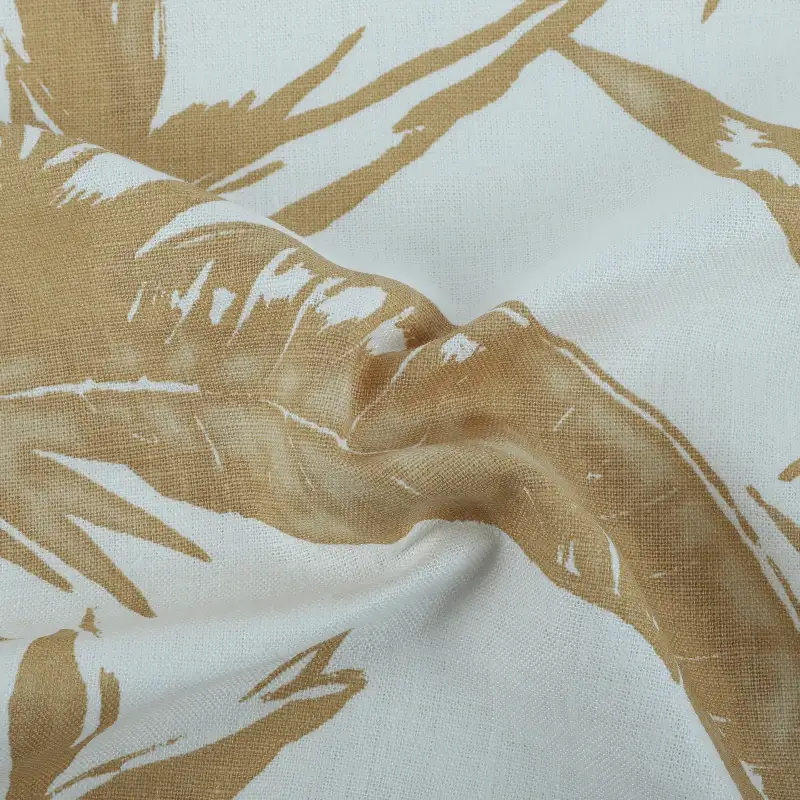 Bangladesh Fabric  Linen/Rayon Plain Natural Woven Fabric White And Brown Print color buy in Bangladesh wholesaler bulk order at wholesale price free worldwide shipping Alibaba