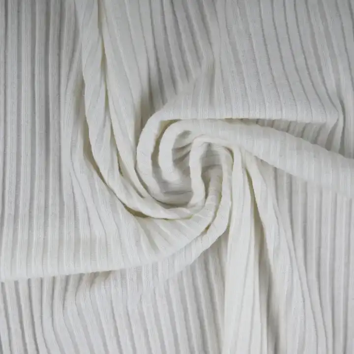 India Fabric  Rib Knit Fabric White color buy in India wholesaler bulk order at wholesale price free worldwide shipping Alibaba