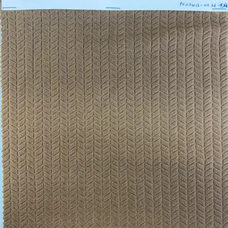 China Fabric  Weft Jacquard Knit Fabric caramel color buy in China wholesaler bulk order at wholesale price free worldwide shipping Alibaba