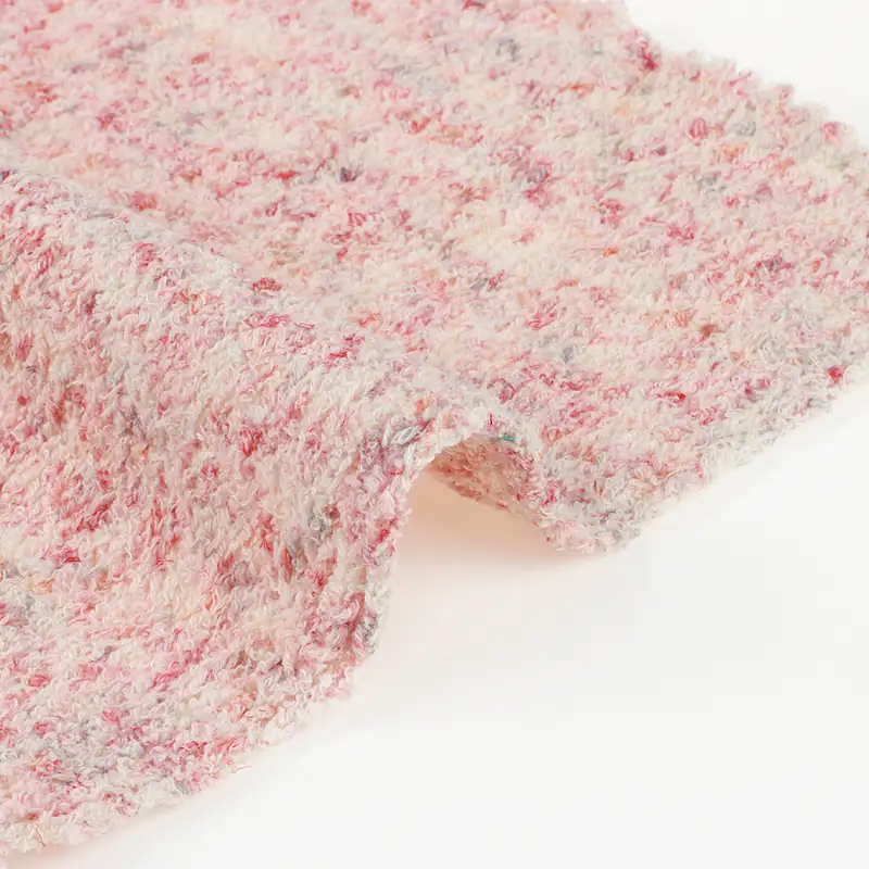 China Yarn for Dresses (Cardigan Button) (Sweater),Ladies Vest (Sweater)  Boucle Yarn Fancy Yarn Linen Cotton Acrylic Nylon pink color buy from China wholesaler bulk order at wholesale price free worldwide shipping Alibaba