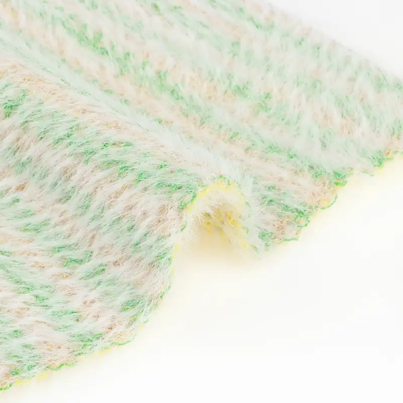 China Yarn for Ladies Vest (Sweater),Crop Top Pullover (Sweater),Dresses (Cardigan Button) (Sweater) Cat Feather Yarn Fancy Yarn Nylon Recycled Polyester green with yellow color buy from China wholesaler bulk order at wholesale price free worldwide shipping Alibaba