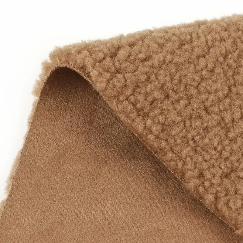 China Fabric for Jacket,Blazer Warp Suede Knit Fabric Polyester Brown color buy from China wholesaler bulk order at wholesale price free worldwide shipping Alibaba