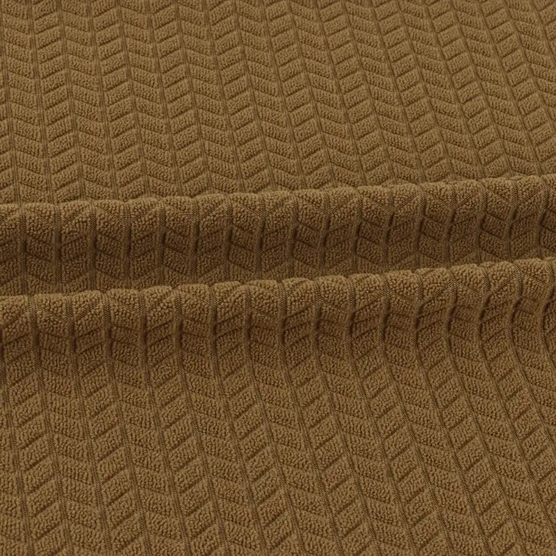 China Fabric  Weft Jacquard Knit Fabric caramel color buy in China wholesaler bulk order at wholesale price free worldwide shipping Alibaba