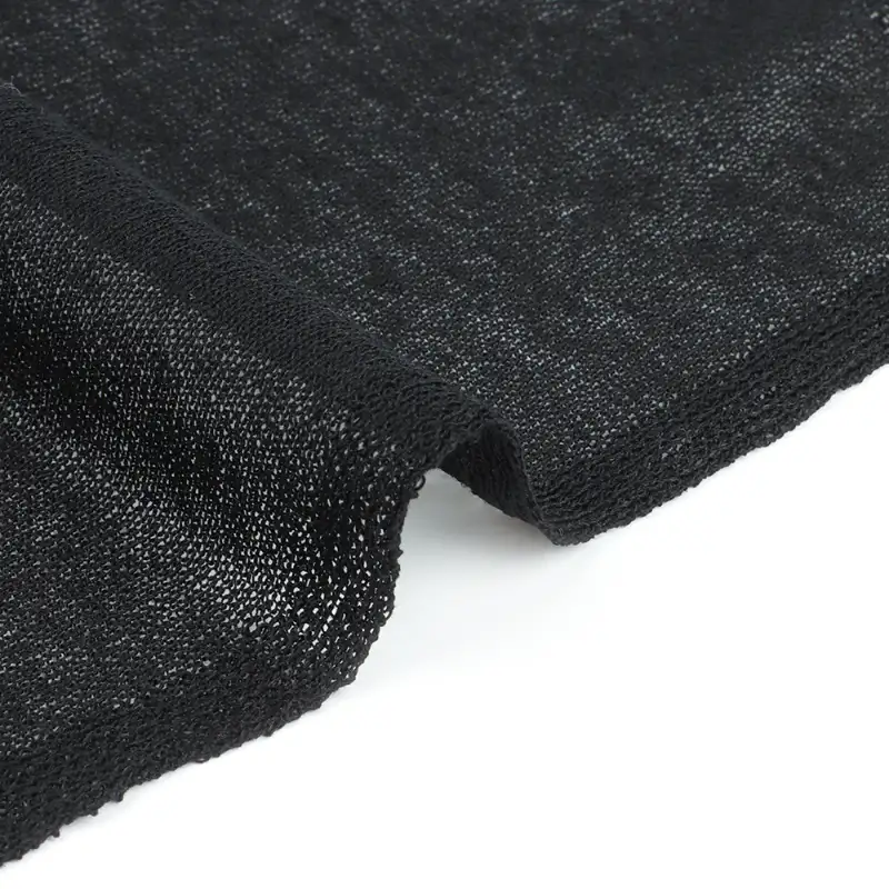 China Yarn for Open Cardigan (Sweater),Hoodie  (Sweater),Round Neck Pullover (Sweater) Semi-Worsted Spun Regular Yarn Recycled Polyester Linen BLACK color buy from China wholesaler bulk order at wholesale price free worldwide shipping Alibaba