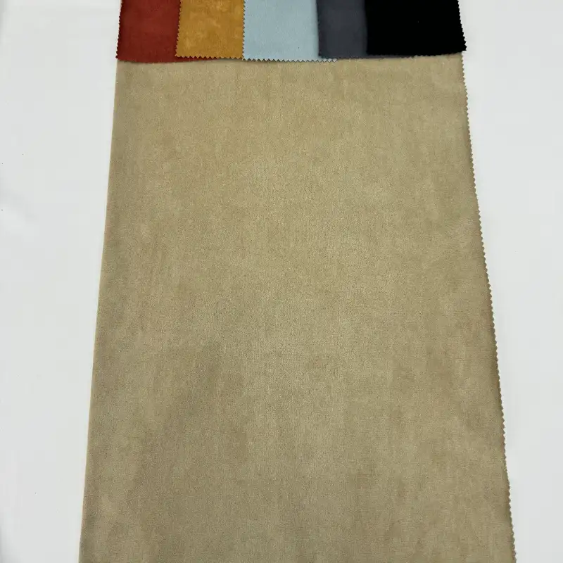 China Fabric  Warp Suede Knit Fabric Polyester Elastane 卡色 color buy from China wholesaler bulk order at wholesale price free worldwide shipping Alibaba