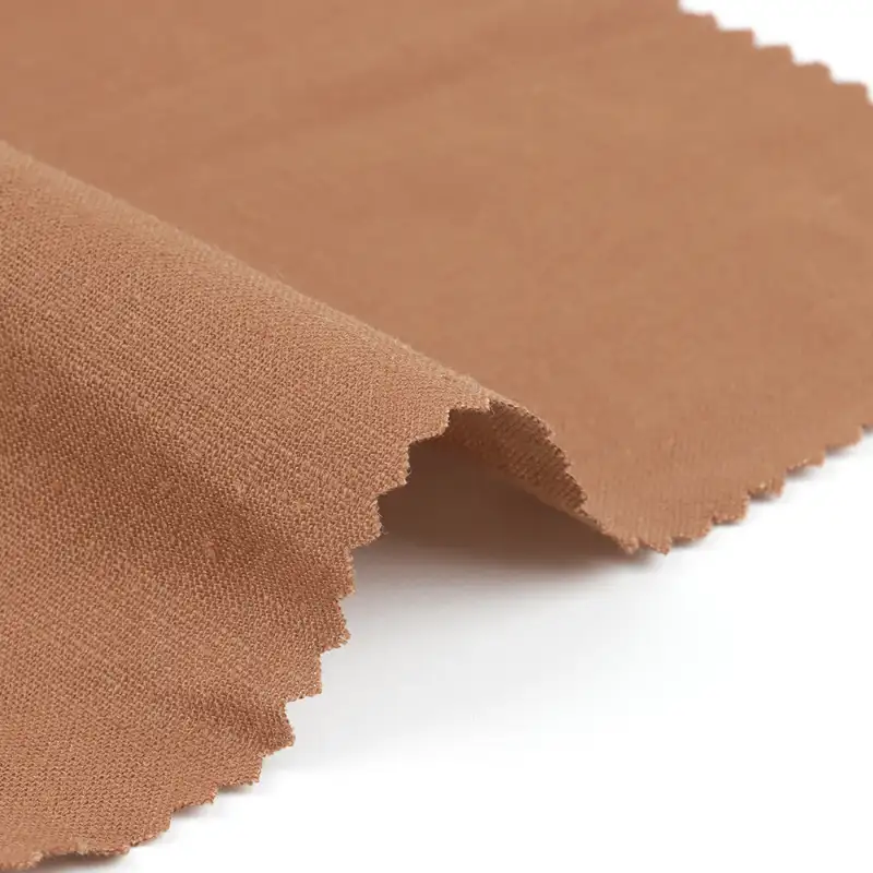 China Fabric for Shirt,Crop Top,Skirt,Over Shirt Linen/Rayon YD Plain Natural Woven Fabric Linen Viscose Caramel color buy from China wholesaler bulk order at wholesale price free worldwide shipping Alibaba