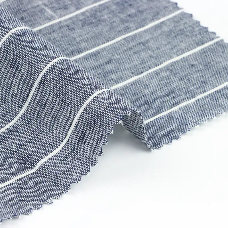 China Fabric for Shirt,Crop Top,Skirt,Over Shirt Linen/Rayon YD Plain Natural Woven Fabric Linen Viscose Blue and white color buy from China wholesaler bulk order at wholesale price free worldwide shipping Alibaba