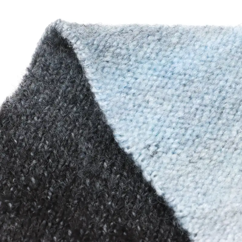 China Yarn for Dresses (Cardigan Button) (Sweater),Ladies Vest (Sweater)  Mossy Yarn Fancy Yarn Acrylic Recycled Polyester Wool Spandex SKY BLUE+GRAYISH BLUE+BROWN color buy from China wholesaler bulk order at wholesale price free worldwide shipping Alibaba