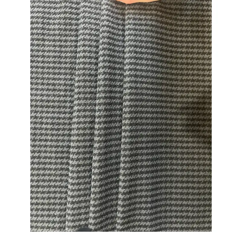 China Fabric for Blazer,Suit,Skirt Woolen Tweed Woolen Polyester 黑灰千鸟 color buy from China wholesaler bulk order at wholesale price free worldwide shipping Alibaba