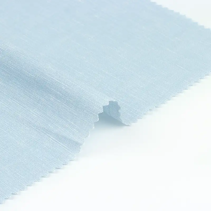 China Fabric  Linen/Cotton YD Plain Natural Woven Fabric Cotton Linen Blue color buy from China wholesaler bulk order at wholesale price free worldwide shipping Alibaba