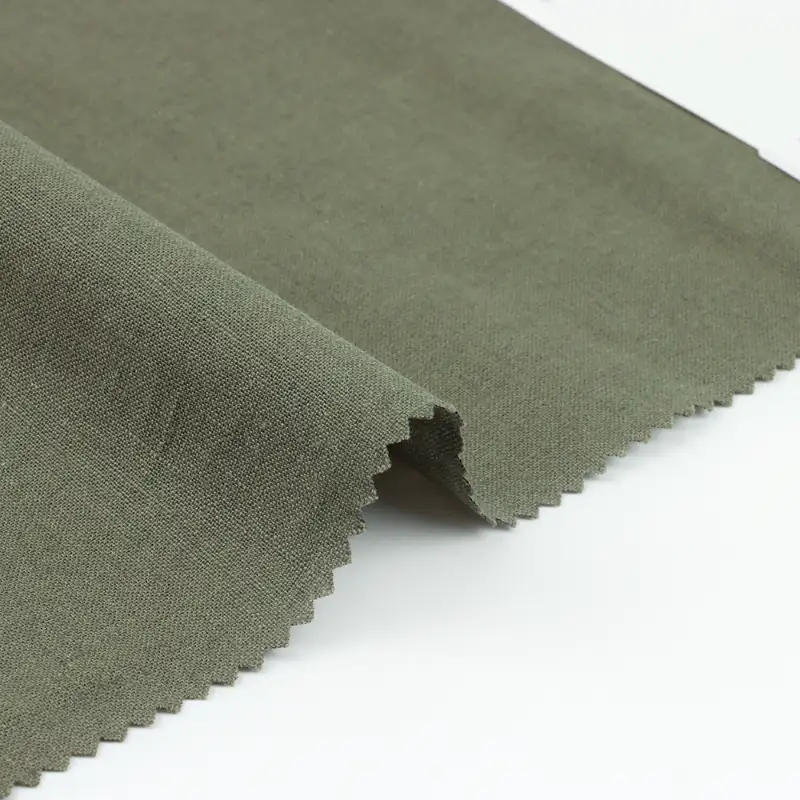 China Fabric  Linen/Cotton YD Plain Natural Woven Fabric Linen Cotton Green color buy from China wholesaler bulk order at wholesale price free worldwide shipping Alibaba