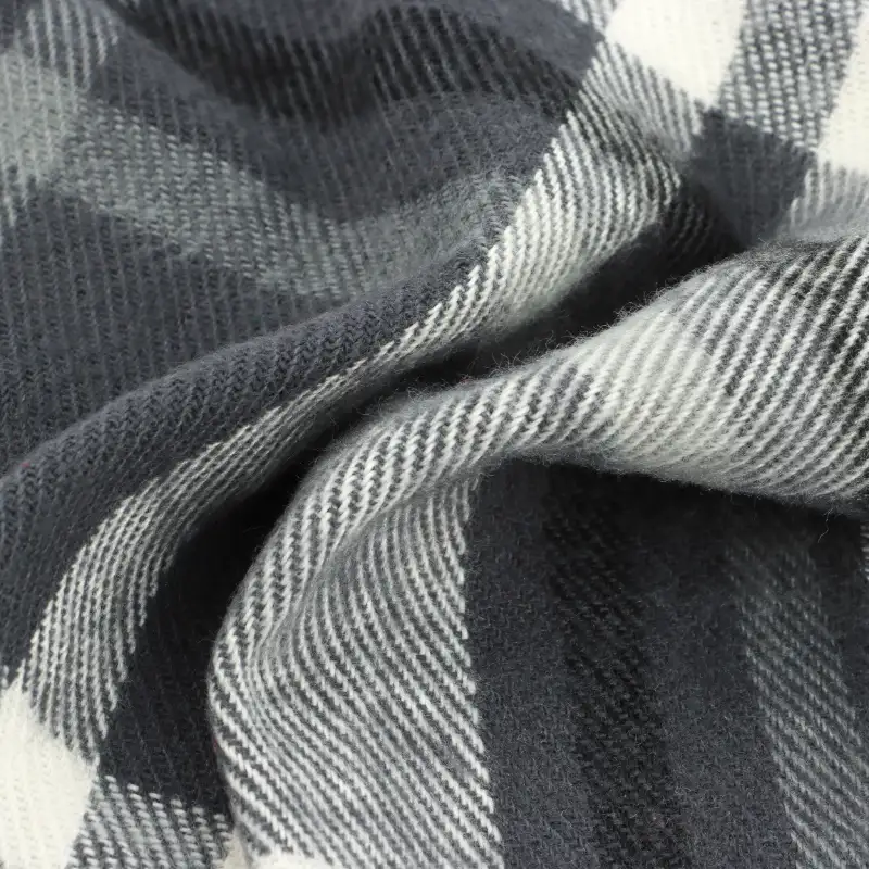 China Fabric for Shirt,Crop Top,Skirt,Over Shirt Cotton YD Flannel Natural Woven Fabric Polyester Grey and White color buy from China wholesaler bulk order at wholesale price free worldwide shipping Alibaba