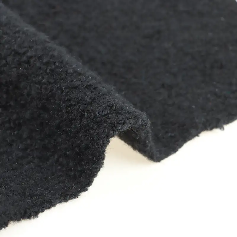 China Yarn for Knitted Jacket (Sweater),Hoodie  (Sweater),Half-Zipper Cardigan (Sweater) Boucle Yarn Fancy Yarn Cotton Wool Nylon Spandex BLACK color buy from China wholesaler bulk order at wholesale price free worldwide shipping Alibaba