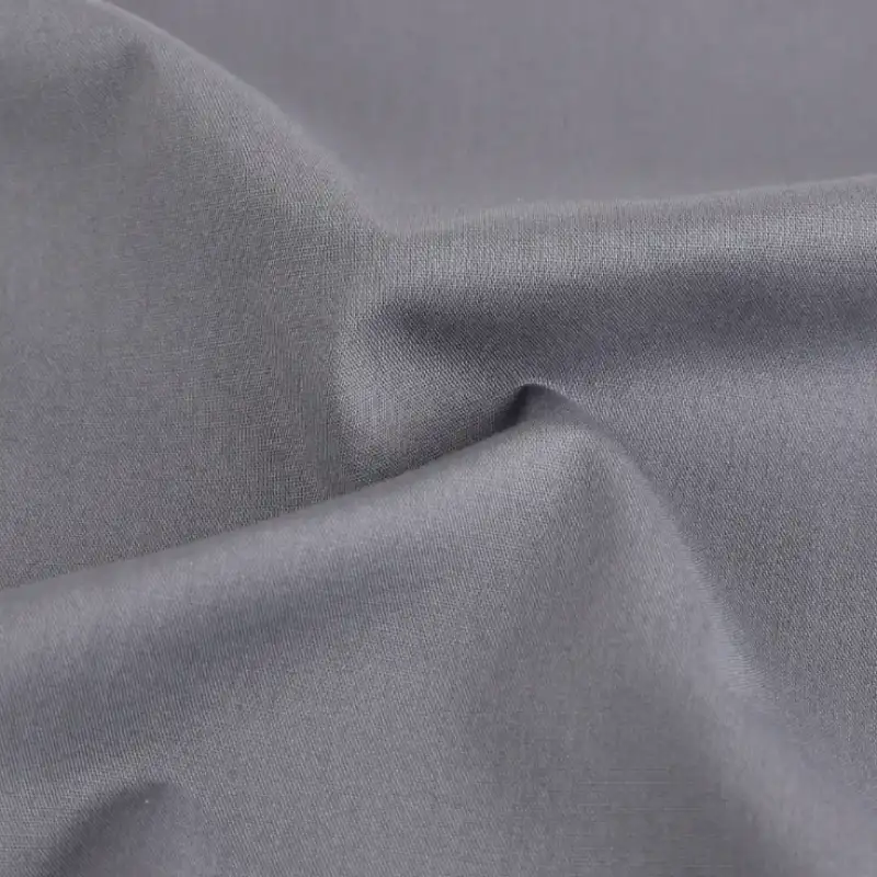 China Fabric  TC Poplin Woven Blended Fabric Polyester BCI Cotton Ash color buy from China wholesaler bulk order at wholesale price free worldwide shipping Alibaba