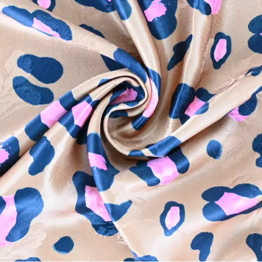 India Fabric for Tank Top,Blouse,Crop Top Polyester Organza Synthetic Woven Fabric Polyester Print Peach color buy from India wholesaler bulk order at wholesale price free worldwide shipping Alibaba