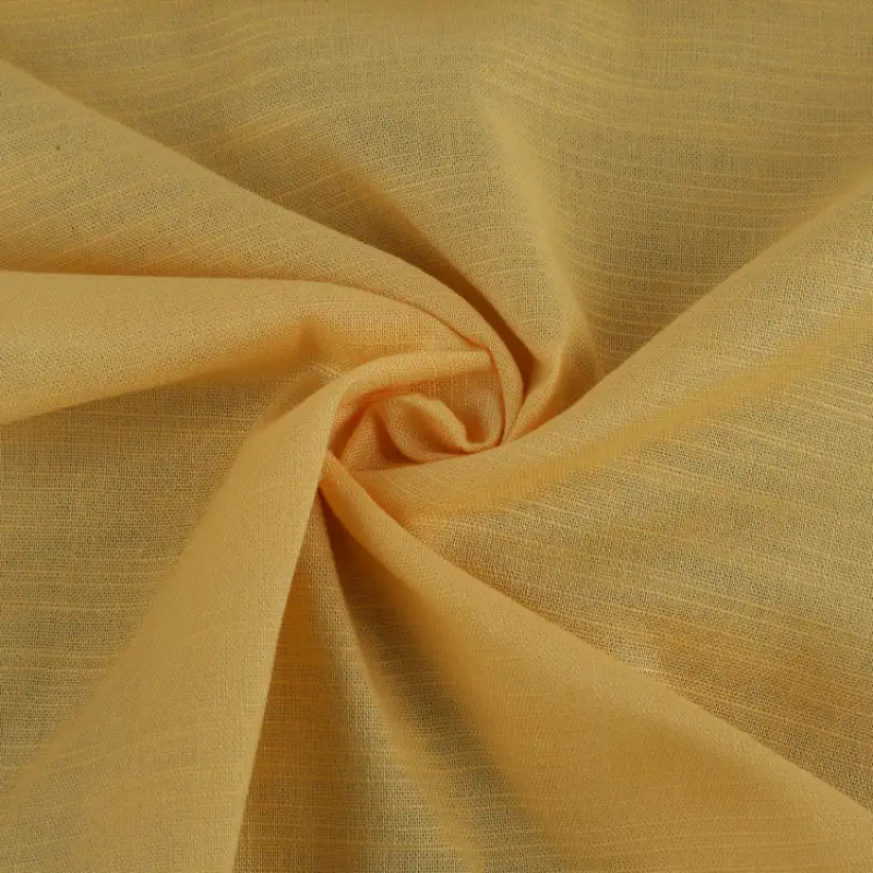 Bangladesh Fabric  Cotton Slub Natural Woven Fabric Cotton Yellow color buy from Bangladesh wholesaler bulk order at wholesale price free worldwide shipping Alibaba