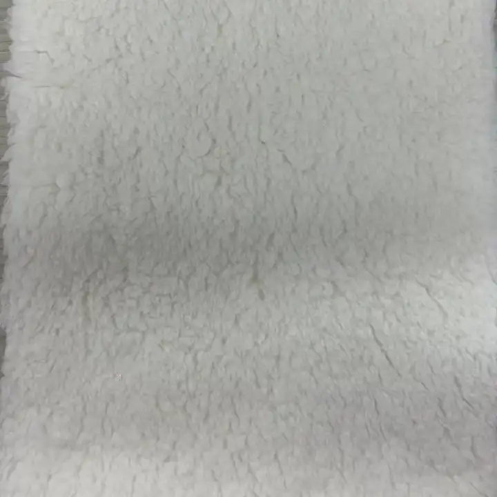 China Fabric  Fleece Knit Fabric Polyester White color buy from China wholesaler bulk order at wholesale price free worldwide shipping Alibaba