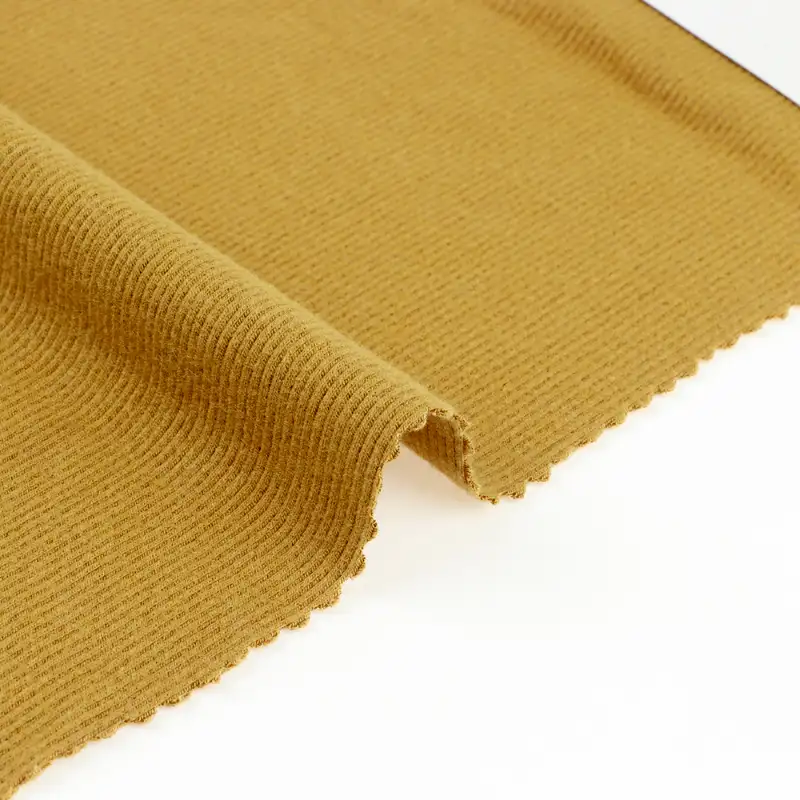 China Fabric for Crop Top,Hoodie,Tank Top Rib Knit Fabric Rayon Acrylic Spandex Ginger color buy from China wholesaler bulk order at wholesale price free worldwide shipping Alibaba